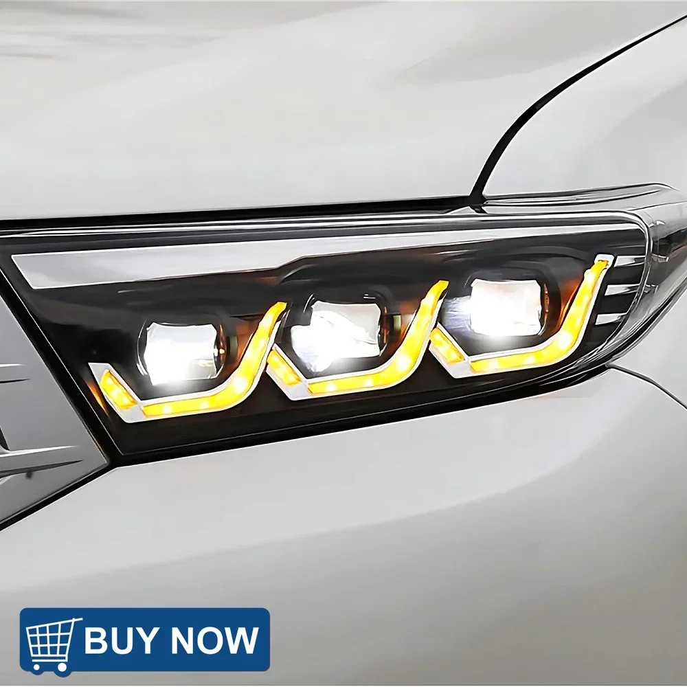 

For Toyota Highlander 2012-2014 Car Front lamps Upgrade New Style Auto LED Three Projector Lens Dynamic Light Tool Accessories