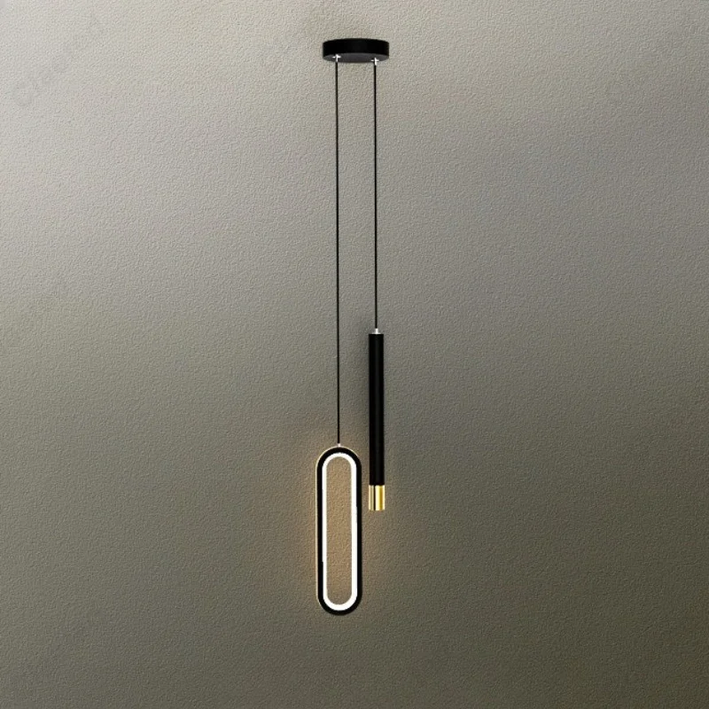 Nordic Creative Minimalist Vertical Dual Combination LED Pendant Light Decorative Lighting for Bedside Living Room & Dining Room