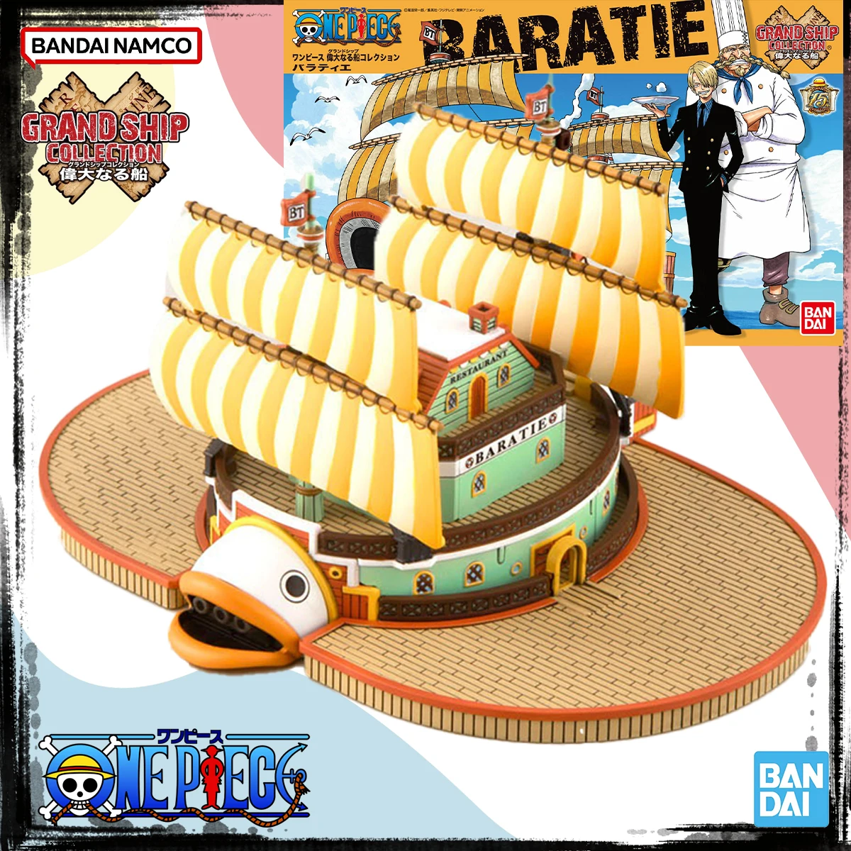 Bandai Original y genuino GRANDSHIP ONE PIECE modelo Kit en Stock figura de Anime GRANDSHIP BARATIE figuras de acción juguetes de modelos de ensamblaje