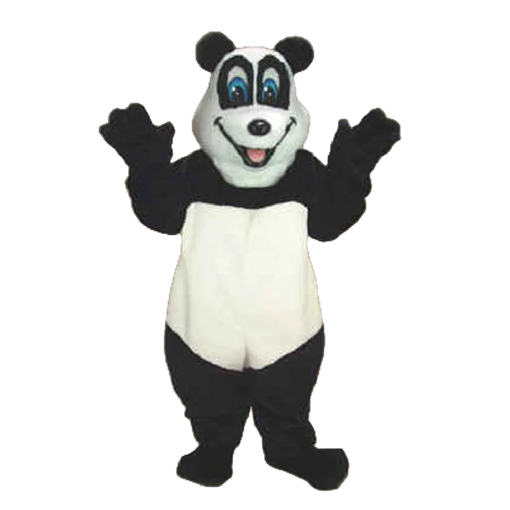 Happy Panda Bear Mascot Costume Adult Size Cartoon Character Carnival Party Cosply Mascotte Mascota Fit Suit Kit SW1058