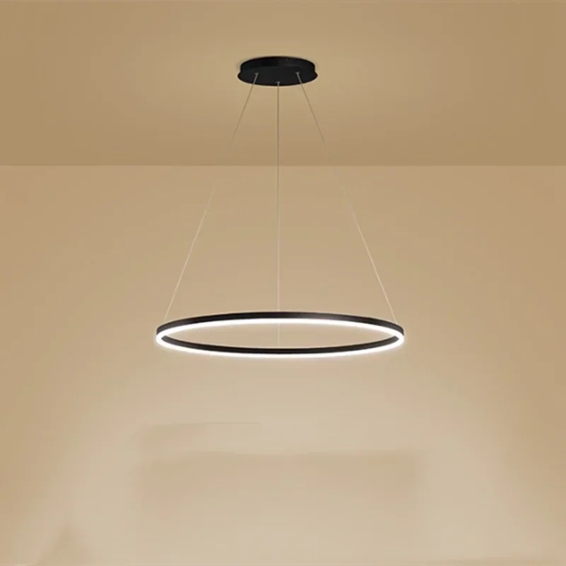 

Nordic Minimalist Ring Led Ceiling Chandelier Dimmable for Table Dining Room Kitchen Bedroom Pendant Lights Home Decor Fixture