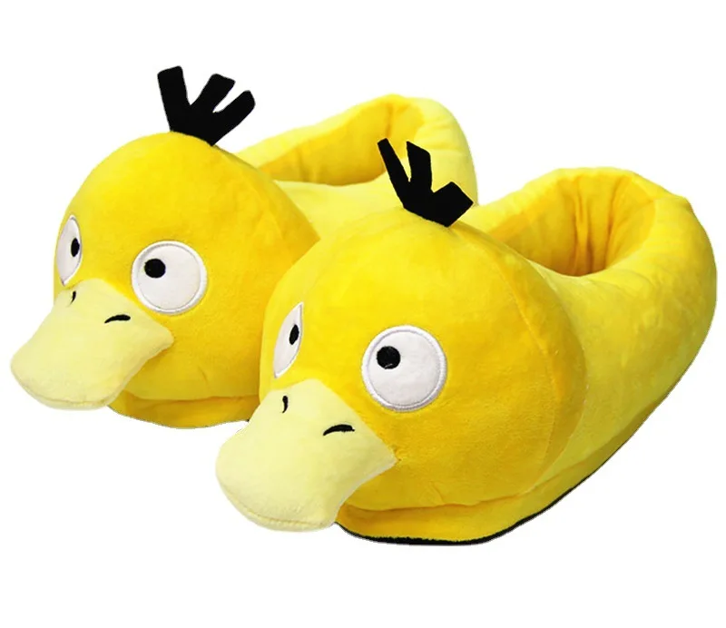 Pokemon Elf Kawaii Pikachu Slippers Snorlax Psyduck Anime Cartoon Shoes Warm Winter For Children Adult Gifts