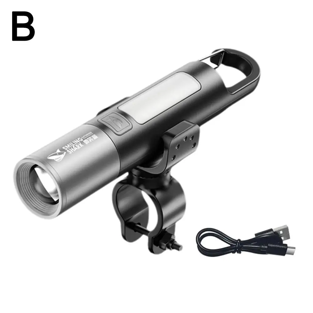 Luz delantera Led para bicicleta con luz trasera, linterna recargable para Zoom, linterna de ciclismo, accesorios para bicicleta de montaña, Q8t1