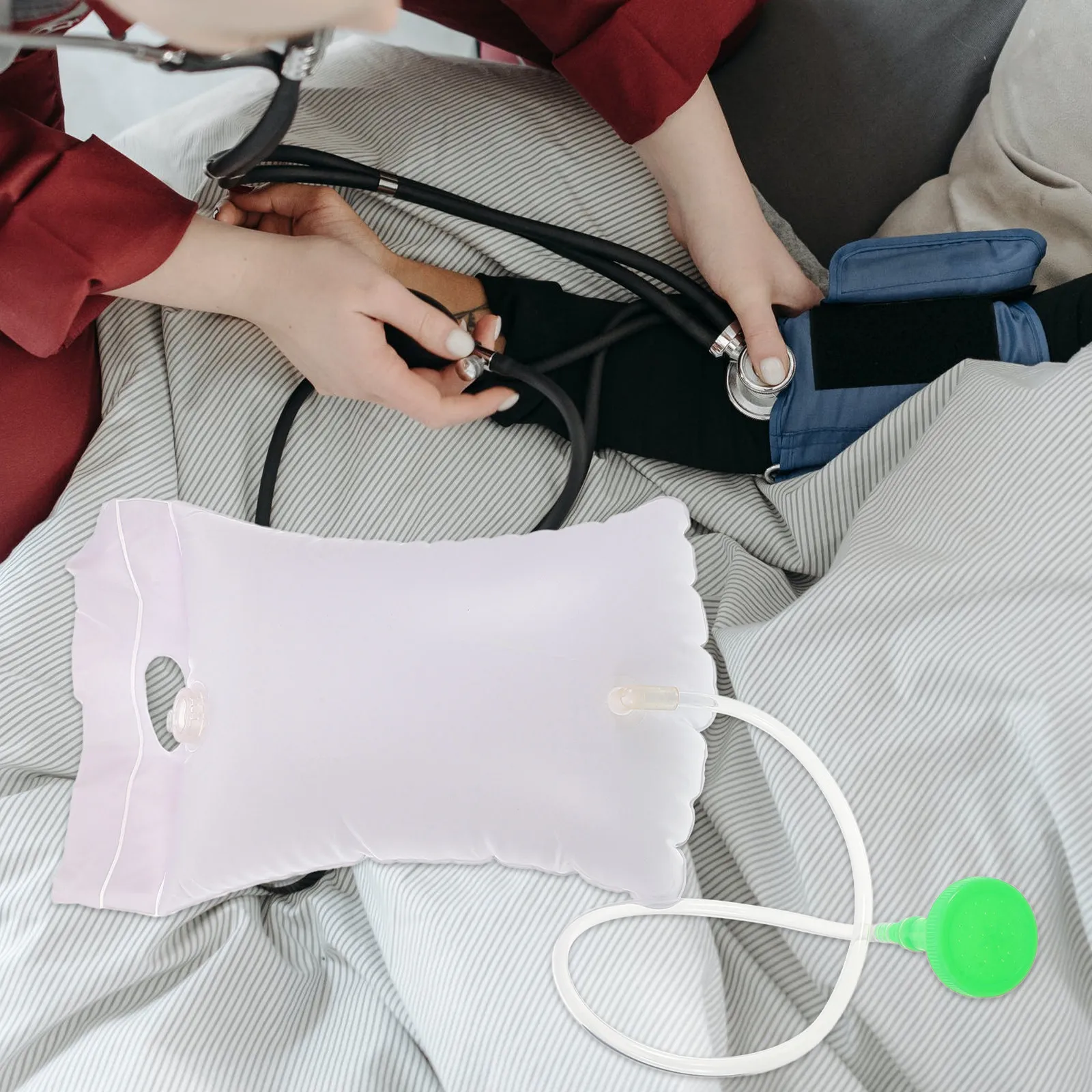 Portable Reclining Shower Bag for Bedridden Elderly Pregnant Women Hair Washing Without Bending Foldable PVC Travel Camping Bath