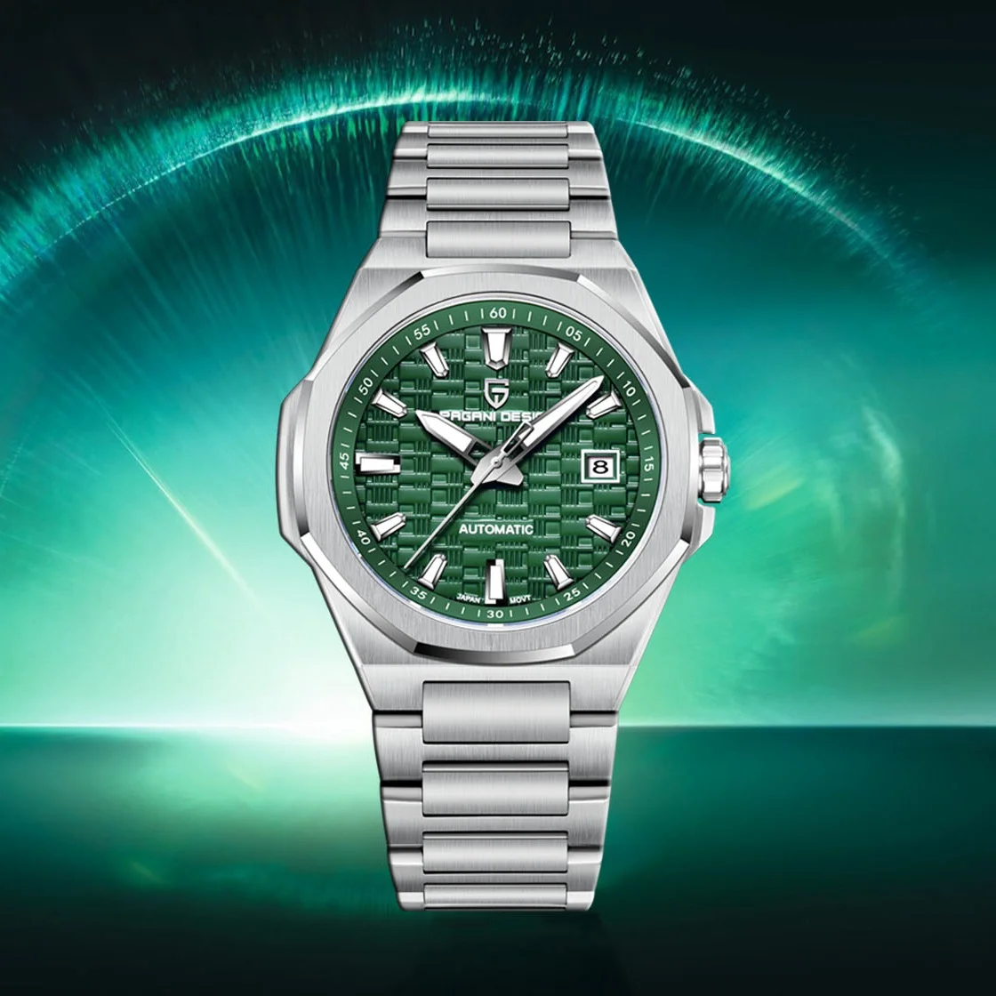 PAGANI DESIGN New Automatic Date Mechanical Men watch Japan Movt Luminous Sapphire Luxury Watch 316L All Steel Waterproof Clock