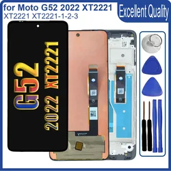 Tested LCD for Motorola Moto G52 XT2221 2022 LCD Display Touch Screen Digiziter Replacement for Moto G52 XT2221-1-2-3 LCD