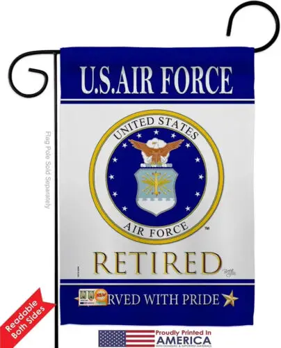 Breeze Décor US Air Force Retired Flag 12x18 Inch -  (NIP) - Ships Fast !