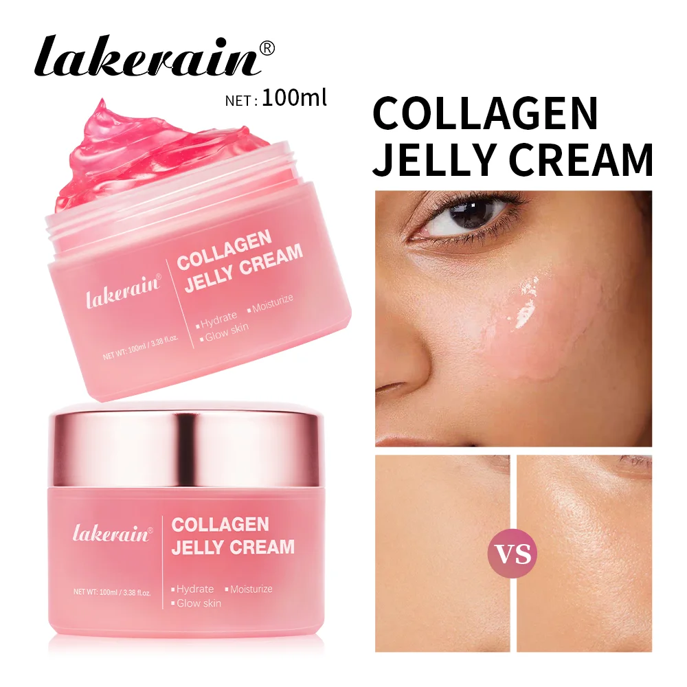 Crema de gelatina de colágeno de 100g, crema nutritiva de larga duración, hidrata la cara, reduce los poros, elimina los comedones, crema suave para el cuidado de la piel