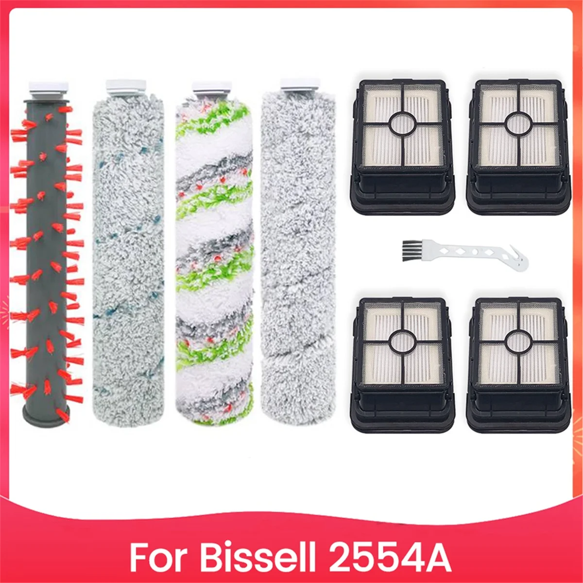 N18R 9 قطعة فرشاة فراغ وملحقات الفلتر لقطع غيار ملحقات مكنسة الروبوت 2554A