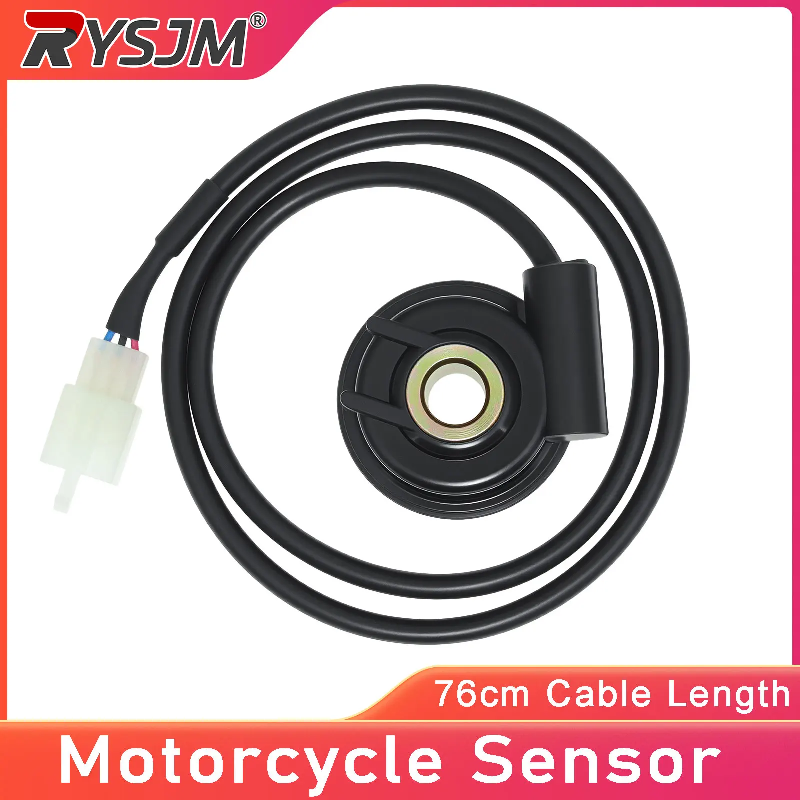 12V Motorcycle Speed Tachometer Sensor Cable 3-Pin Universal Motorcycle Digital Odometer Sensor Speedometer Cable Box Sensor
