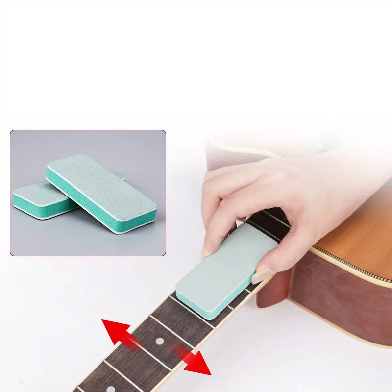 Professional Soft Guitar Fret Grinding Tool Bridge Nut and Saddle Sponge Polishing Block Care and Maintenance Tools for Luthier