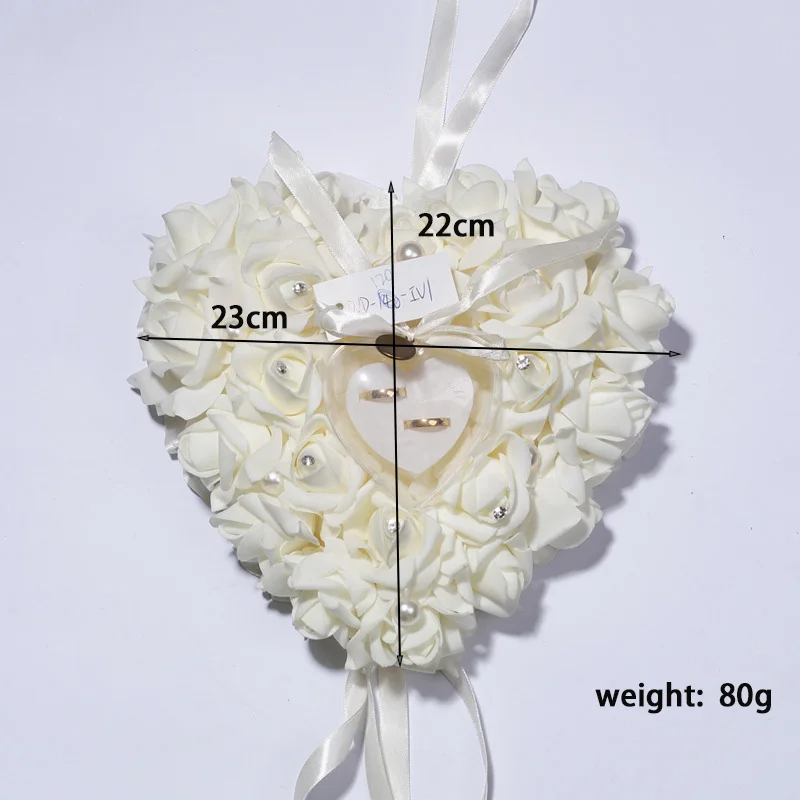 وسادة خاتم الزفاف الأوروبي ، محاكاة رغوة الورد ، لوازم العروس الرومانسية
