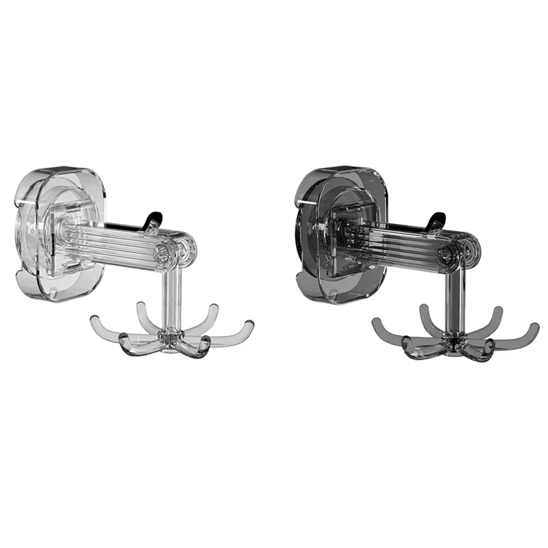 Bathroom Wall And Ceiling Rotary Hook, 6 Claws Swivel Hook Shower Hanger, Compatible With Bathroom, Dressing Table