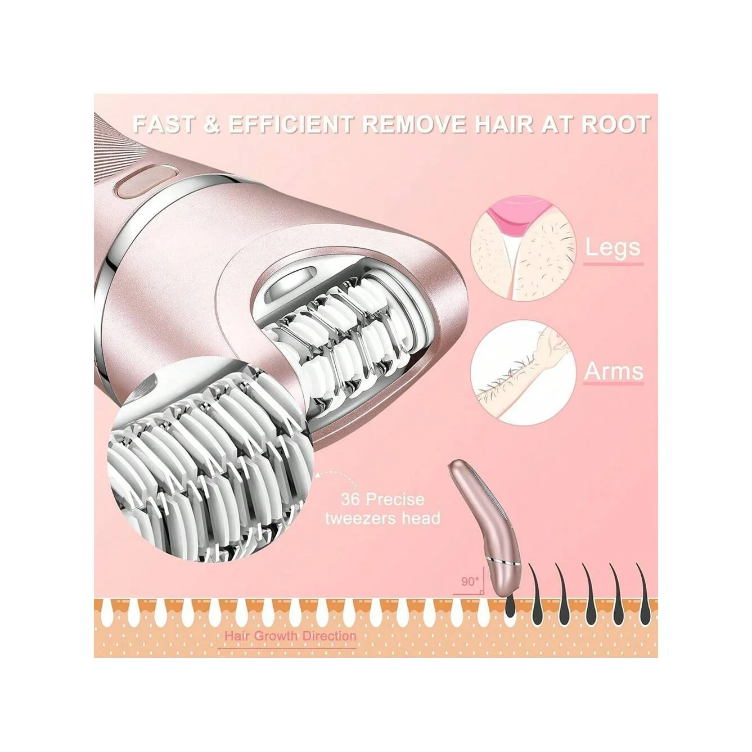 Recortador de pelo 3 en 1 para mujer, afeitadora facial, púbica y corporal para cara, axilas, piernas