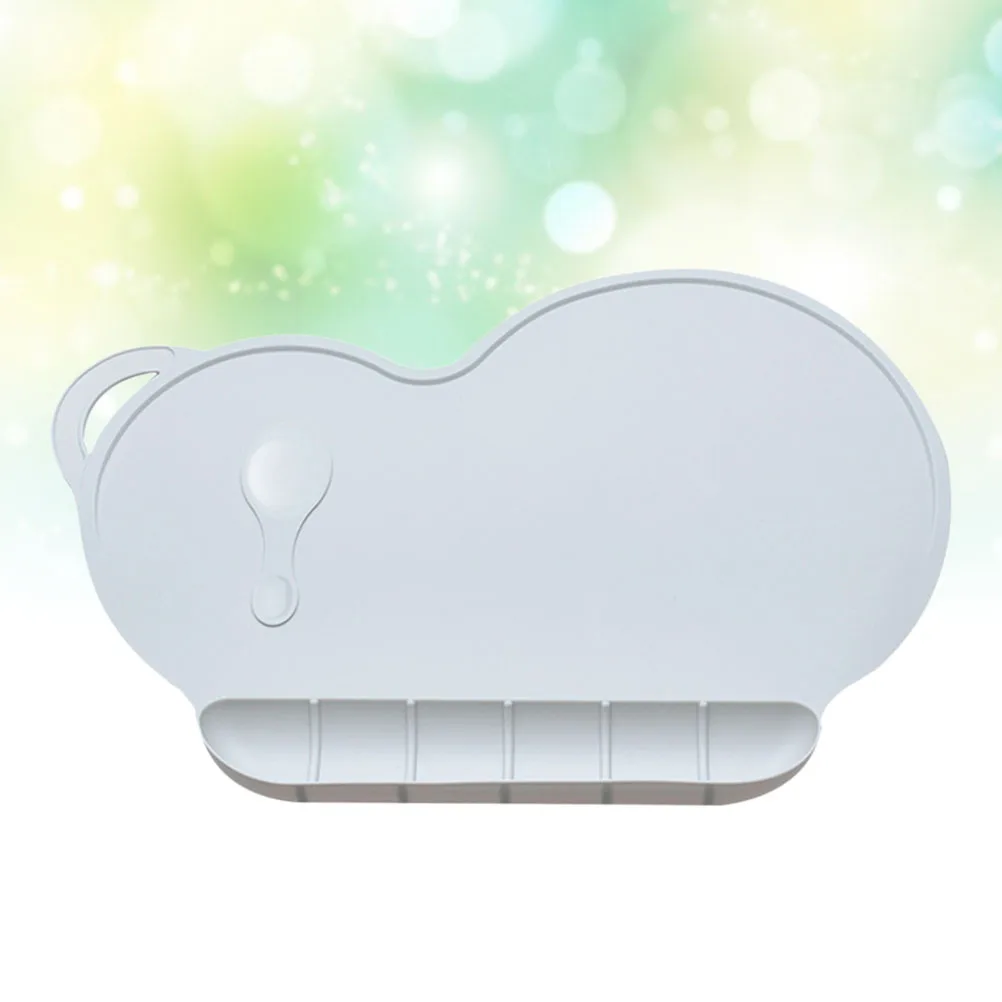 

1 Piece Cute Cartoon Silicone Placemat Non-Skid Table Mat Washable Easy Clean Feeding Mat for Home Hotel Office Grey