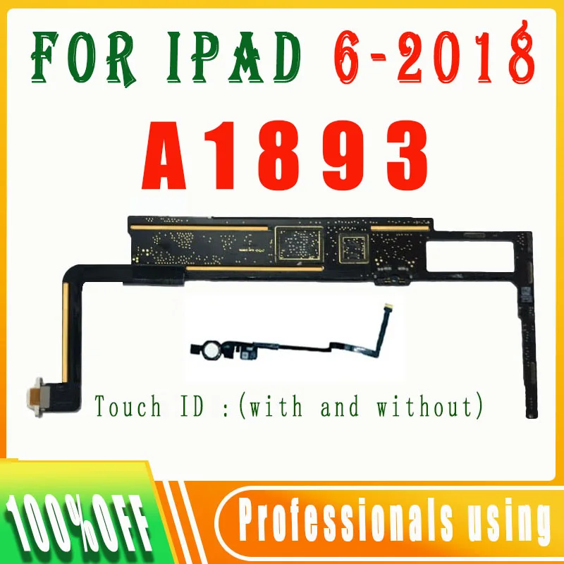 Imagem -02 - Placa-mãe para Ipad 100 Original Clean Icloud Wifi A1893 Mainboard 32g 64g 128g Ios Instalado Placa Principal 9.7 2023