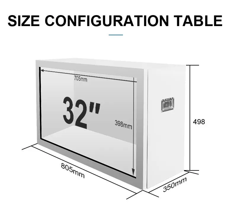 

Holographic Lcd Transparent Display Box And Lcd Touch Screen Box 32"43"65" Transparent Video Player