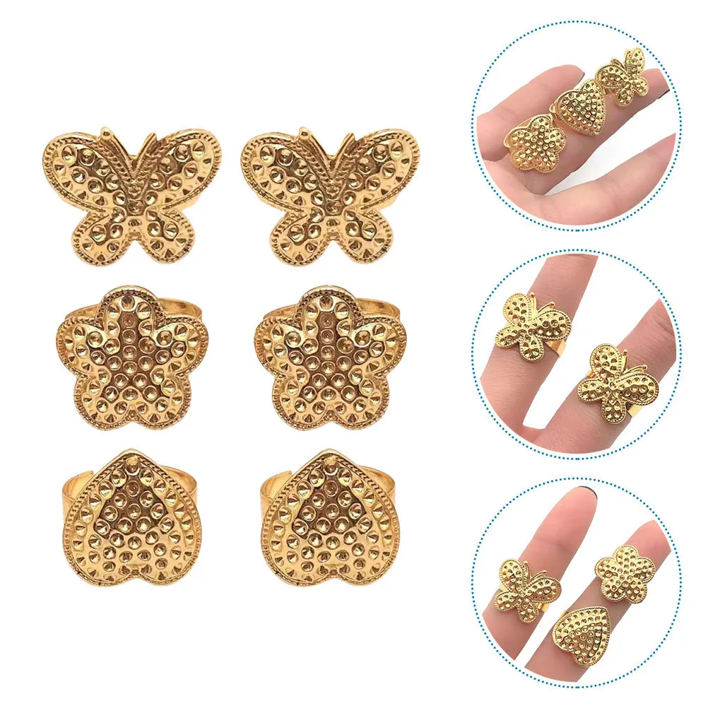 

6pcs Thimble Protector Adjustable Portable Sewing Covers For Handwork Cross Stitch Ring Professional Thimbles Thimbles