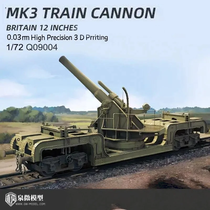 1/72 Model 3D-geprint UK 12 inch/MK3-treinpistool Q09004