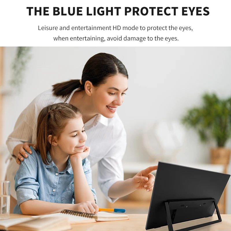 شاشة HGFRTEE محمولة تعمل باللمس مقاس 16 بوصة 16:10 100%sRGB 350Cd/m2 شاشة ثانية لأجهزة الكمبيوتر المحمول مع حامل حامل من النوع C متوافق مع HDMI #6