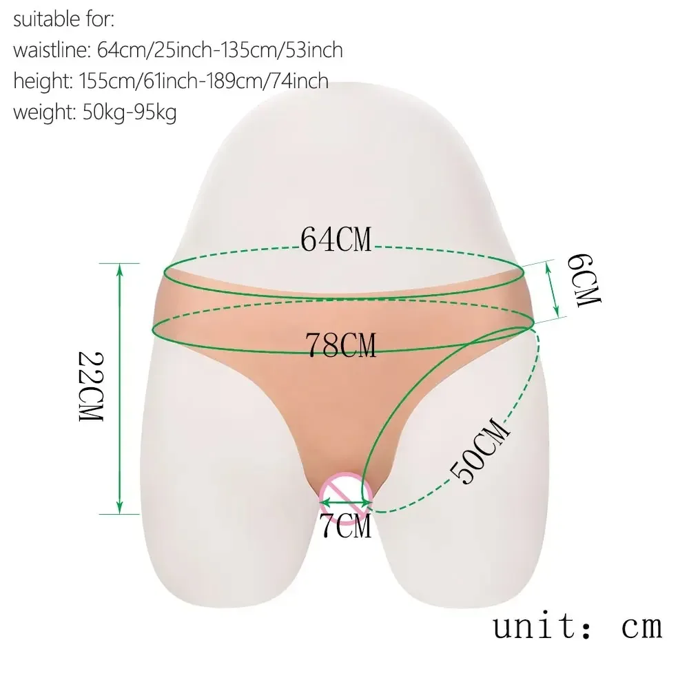 Fake Vagina Pants Hide Penis Silicone Transgender Underwear Realistic Pussy Labia Crossdressing Panties For Cosplay Shemale Gays