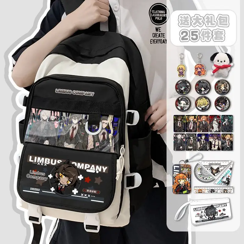 Limbus Company Anime Arrival Fashion Large Capacity Girls Boys School Use Daily Package Travel Bag Shoulder  Knapsack Backpack view 3