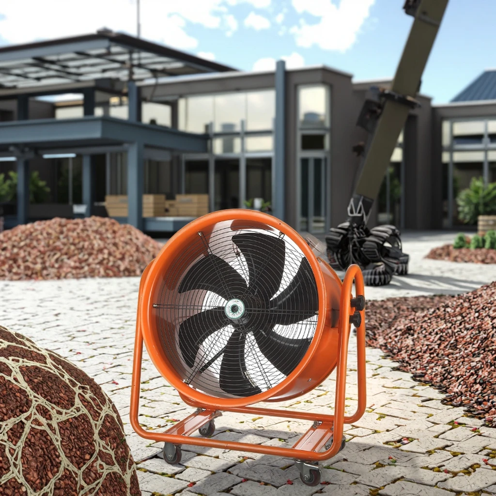 24-Inch 600mm Mobile Axial Fan High Airflow, High Pressure Blower, Exhaust Fan