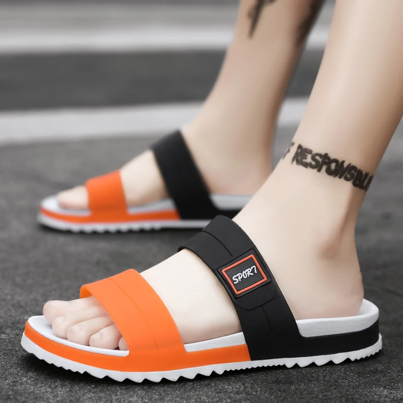 

New slipper men's non-slip jelly sports casual wear-resistant sandals men wear flip-flops on the beach sandals