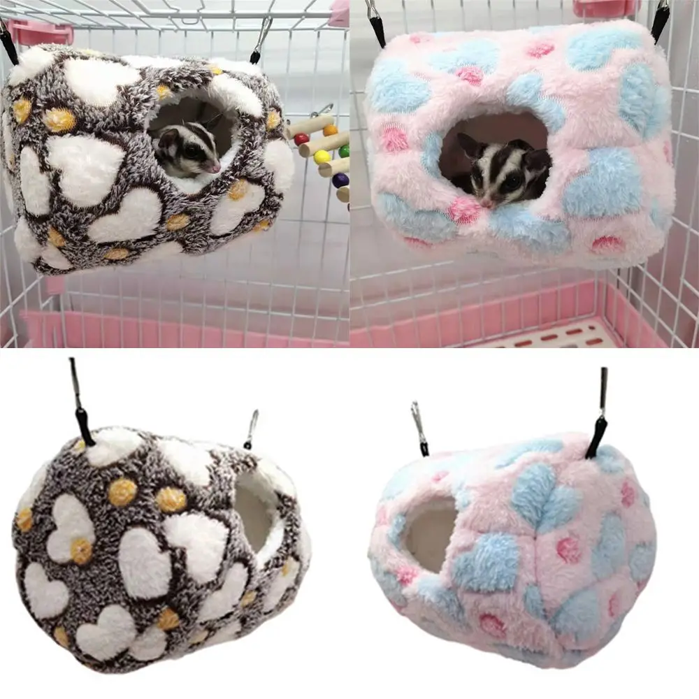 Fashion Hanging Plush Bird Nest Pet Sleeping Bag Hamster Cage Squirrel Beds Pet Hammock