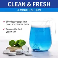 False Tooth Cleaning Tablets For Cleaner Retainers Dental Appliances Removes Bad Odors Discoloration Stains Fresh Breath 5