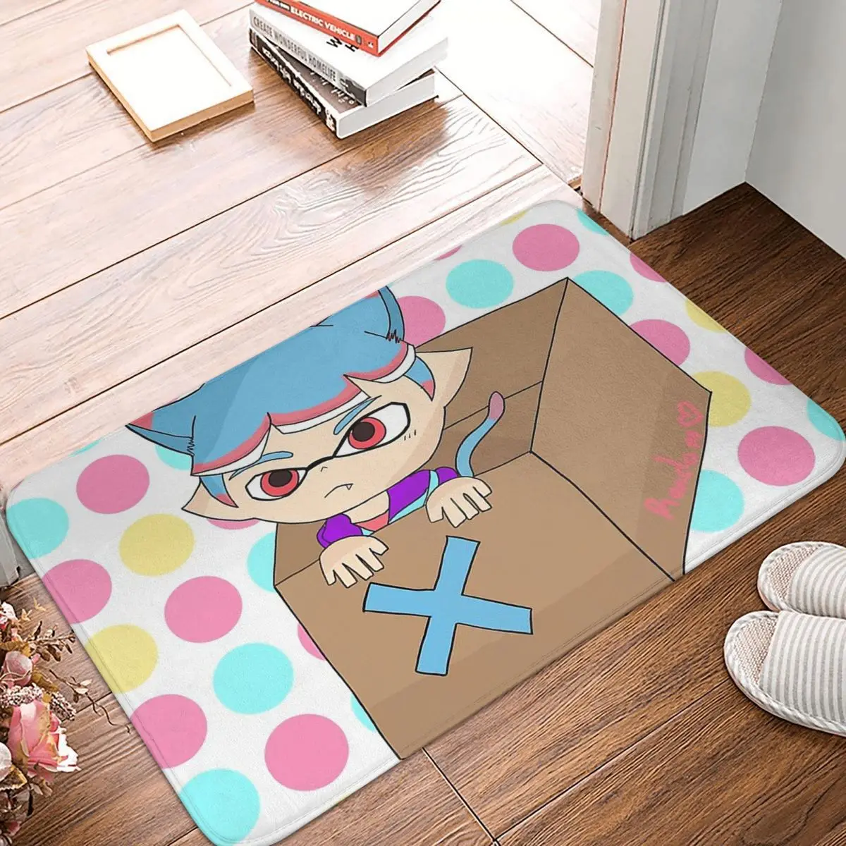 Splatoon Game Bedroom Mat Neko Vintage Doormat Kitchen Carpet Outdoor Rug Home Decor