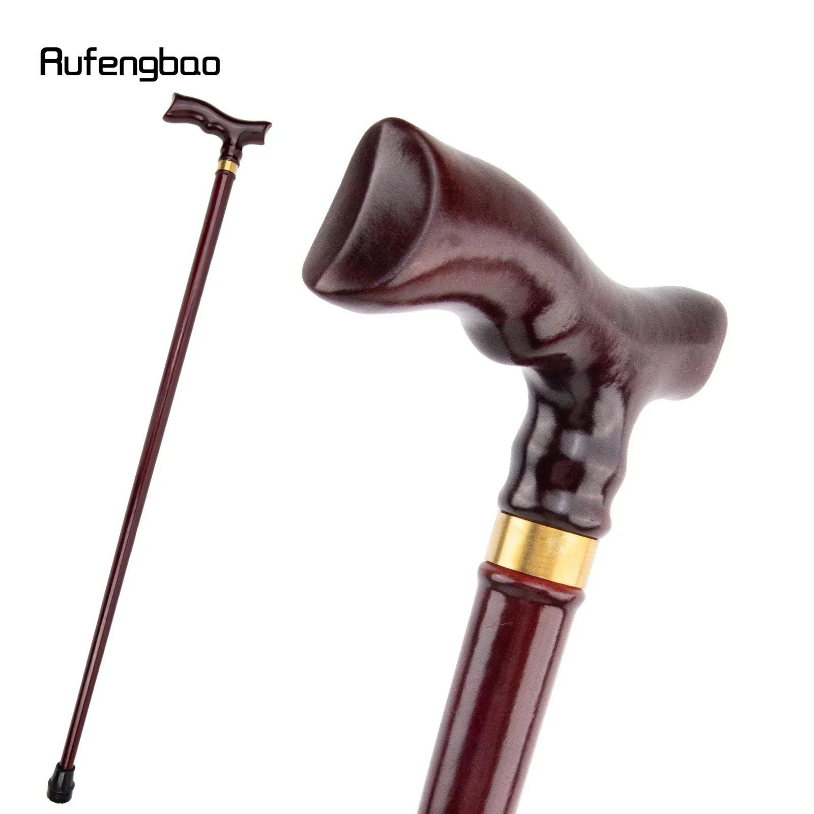 الأحمر خشبية واحدة مشتركة موضة عصا للمشي ديكور تأثيري حفلة عصا للمشي هالوين الصولجان العكاز العصا كروسيه 93 سنتيمتر