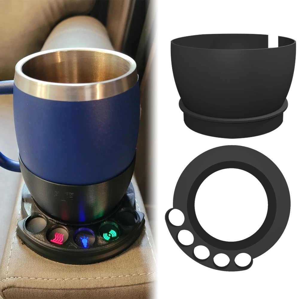 

5-Hole Circular RV Cup Holder Recliner Button Cover RV Button Protective Cover And Matching Motorhome Customized Cup Holder