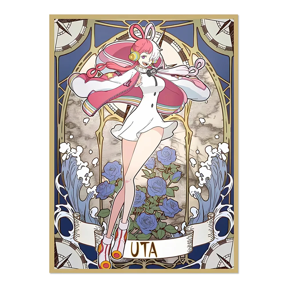 60 Stück 67 x 92 mm One Piece Anime Kartenhüllen Yamato/Nami/Diva/Robin Brettspielkarten Schutz für TCG/PKM/MTG Spielkartenhandel – Detail 7