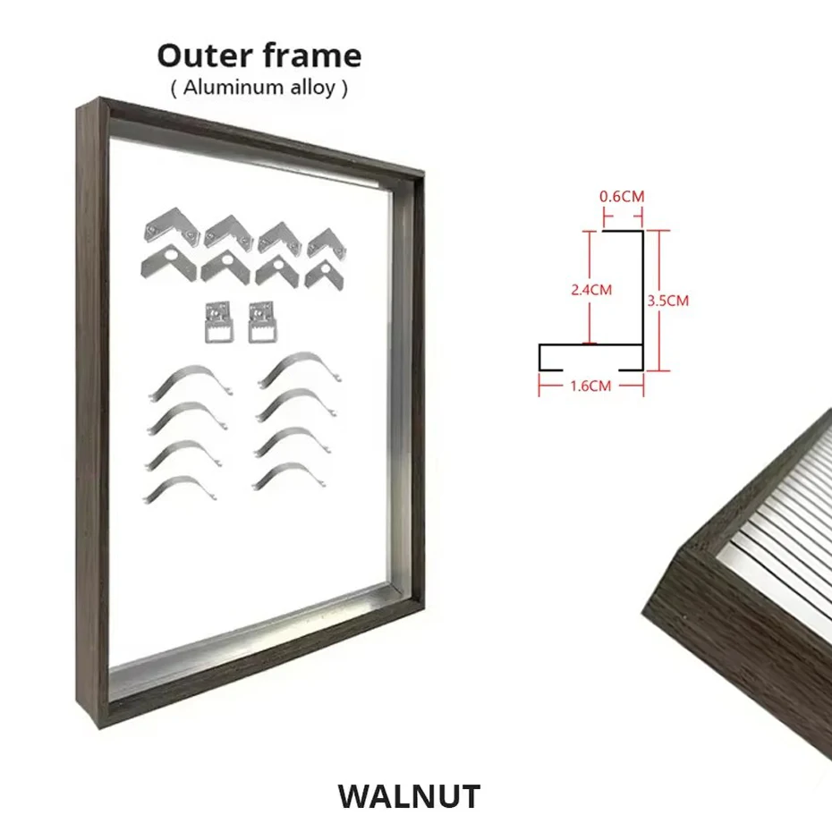 NONE 8 Farben 20–200 cm großes Leinwandbild, Metall-Aluminium-Außenrahmen für Ölgemälde, Kunstwerk, Wandkunst, Foto, Poster, Heimdekoration 10
