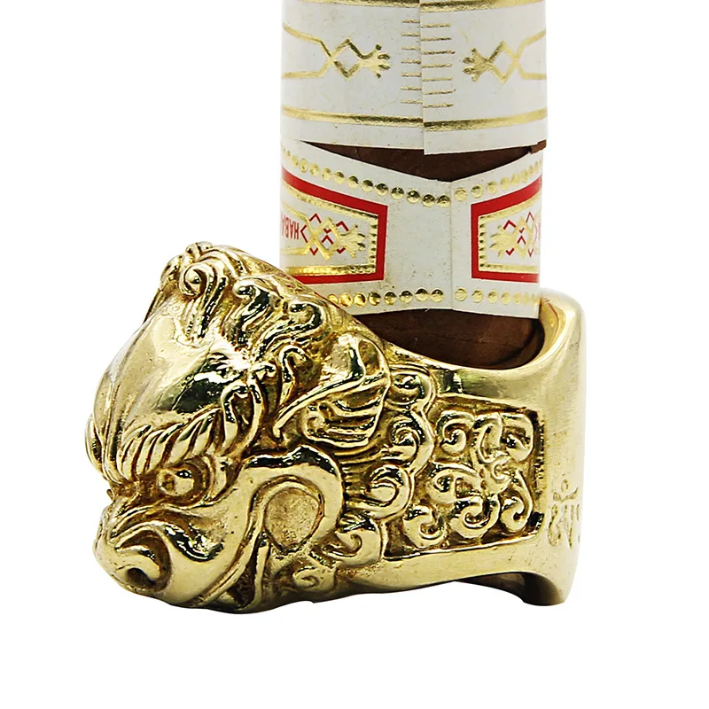 

Подставка для сигар Ancient Tang Lion — дорожный держатель из твердой меди, классический стиль для любителей сигар
