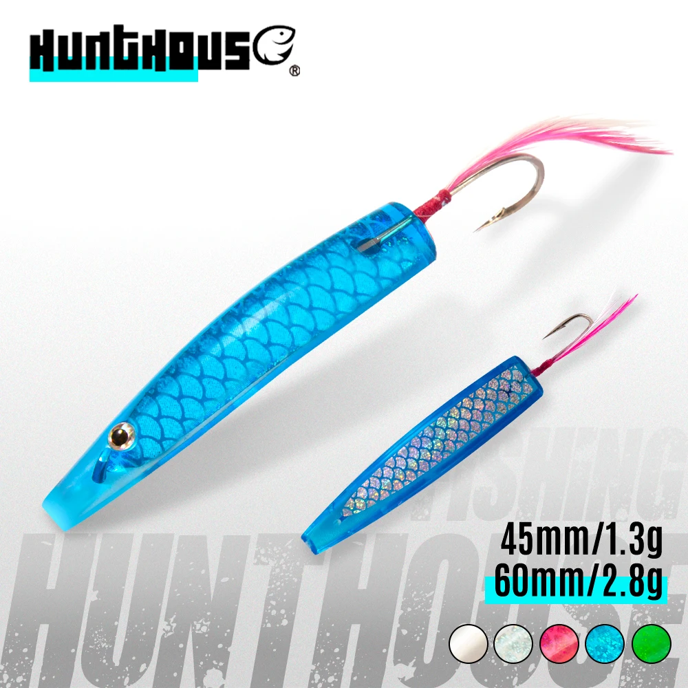 Hunthouse 6pcs/Bag Surf Yumizuno Plasti Cspinners Spoon Fishing Lures Trolling 45mm 60mm Fishing Baits Bait For Pike