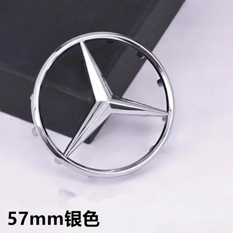 ABS 3D Star Logo Hollow Badge Sticker Car Steering Wheel Center Emblem For Mercedes Benz AMG GLK W202 W204 W210 W211 W212 W220