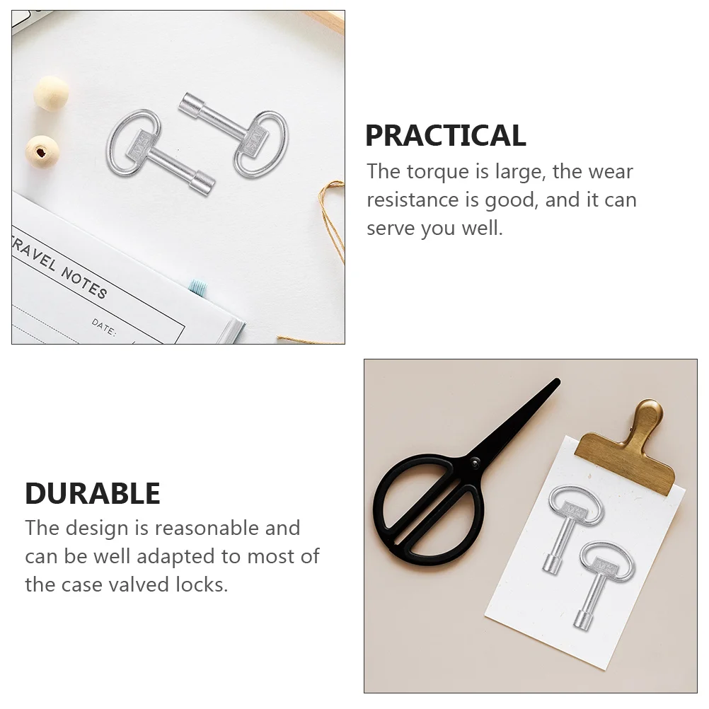 

4Pcs Mechanical Keys Universal Electric Cabinet Door Lock Triangular Socket Spanner Gas Meter Box Parts Elevator Door Key