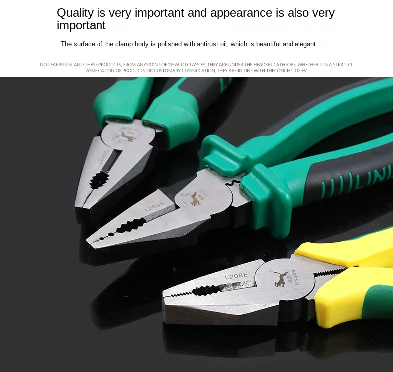 LINBON 6/8Inch Multifunctional Electrician Pliers Universal Hardware Wire Stripper Cable Cutter Hand Terminal Crimping Hand Tool