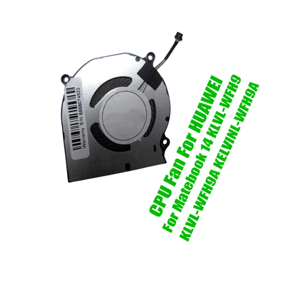 Ventilador de CPU para laptop, para HUAWEI, para Matebook 14 KLVL-WFH9 KLVL-WFH9A KELVINL-WFH9A DC5V 0.5A, substituição