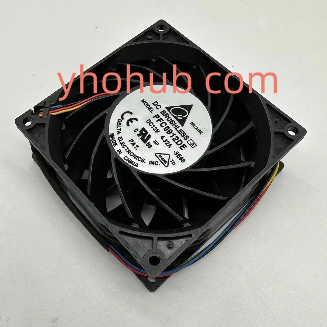 Delta Electronics PFC0912DE 9E69 DC 12V 4.32A 90x90x38mm Cooling Fan
