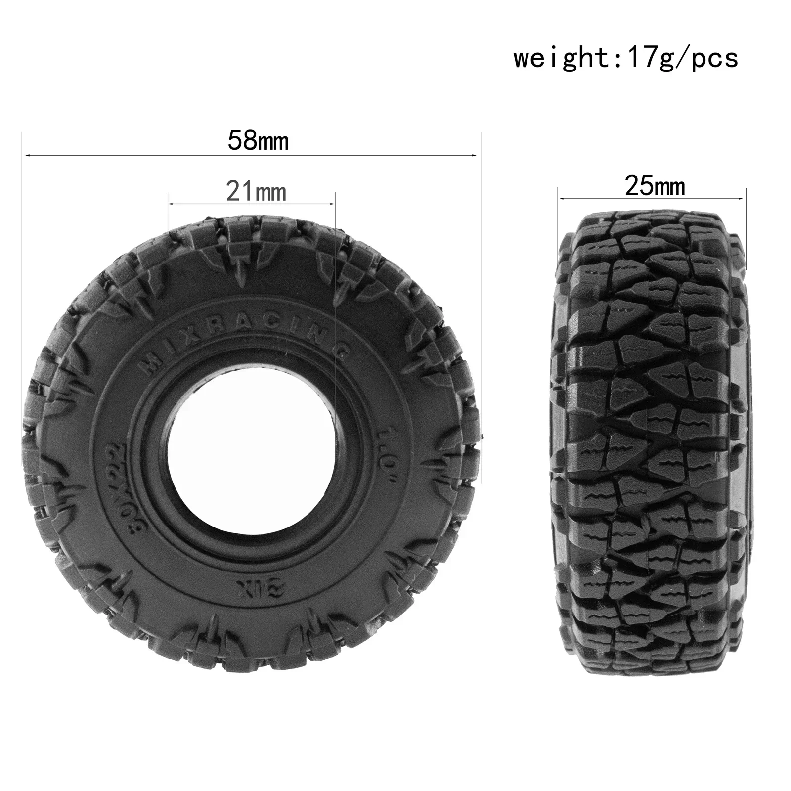 4szt 58mm 1.0