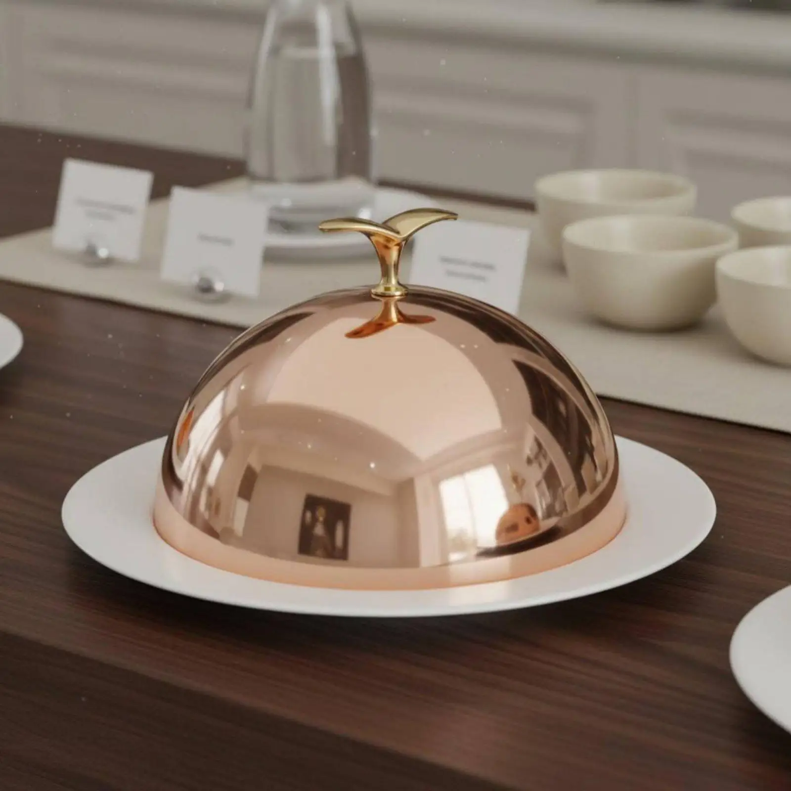Sophisticated Dish Cover Stainless Steel Heat Retention Food Plate Lid for Banquet Catering Upscale Dining
