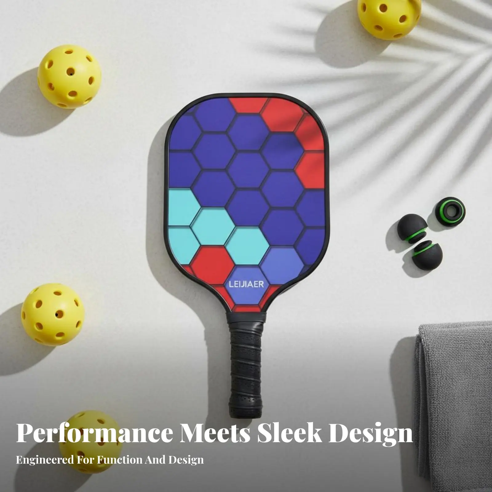 

Pickleball Paddle Non-Slip Grip Hexagonal Center Pickleball Paddle Hexagonal Center Rackets Shielding Perimeter Protector