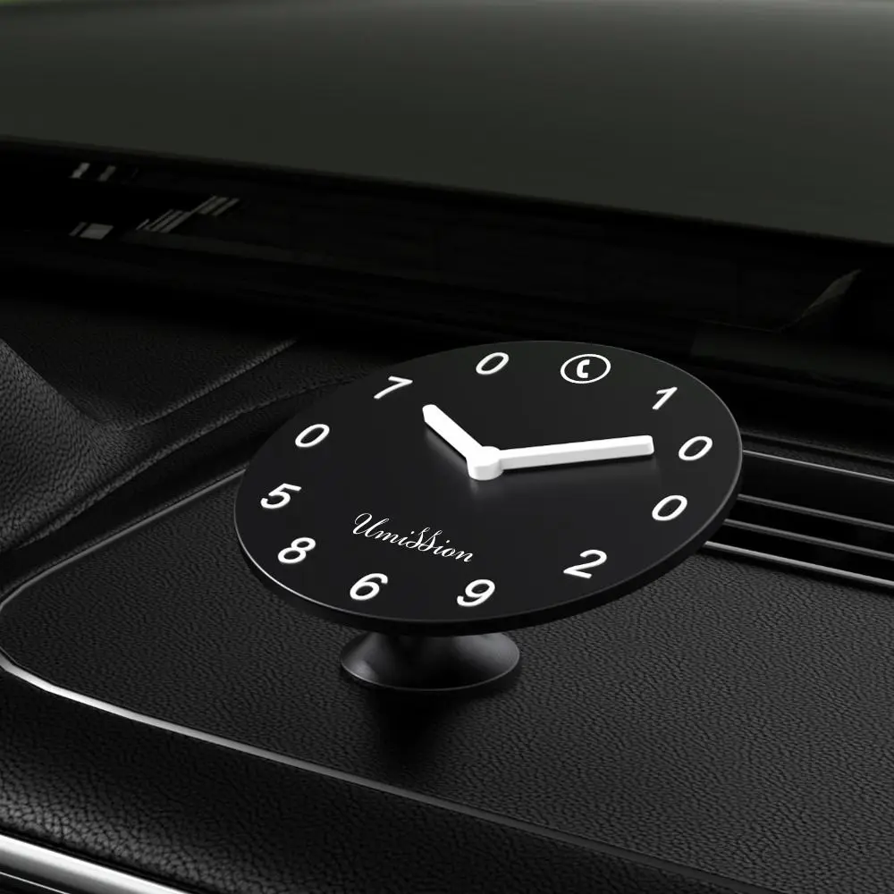 クリエイティブ一時的な駐車カード時計の形再利用可能な電話番号プレート黒/白パークストップサイン車の一時停止標識