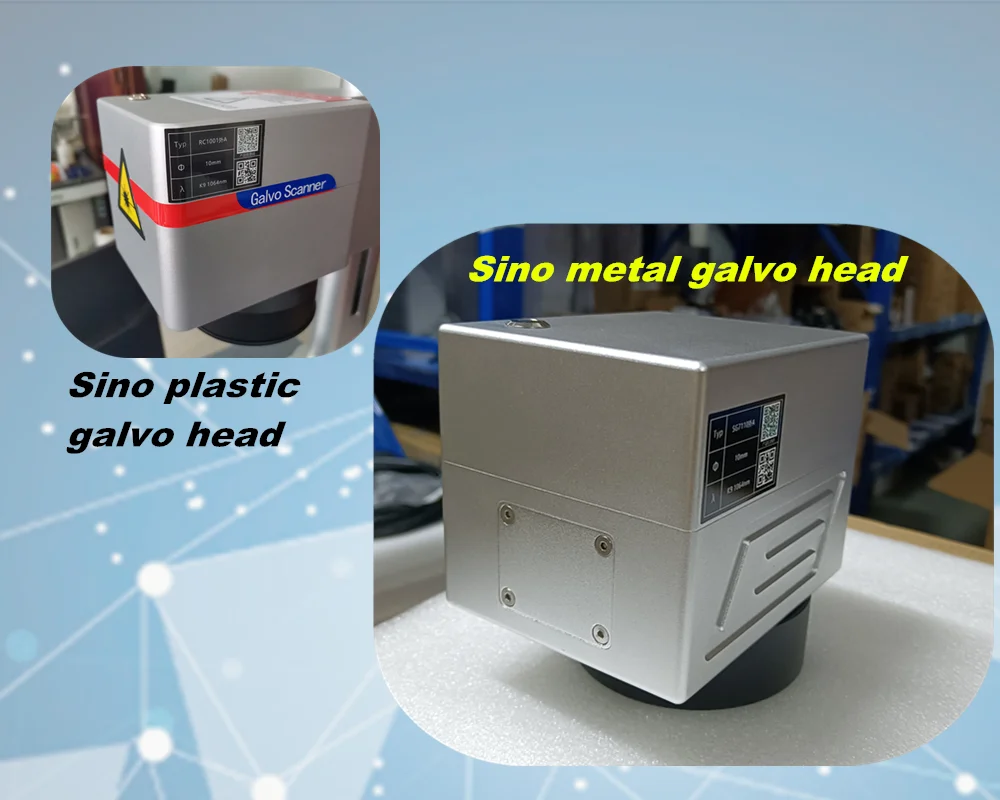 Free shipping Scanning Galvo Head SG7110 With double red light pointer &with Power Supply Set for fiber Marking