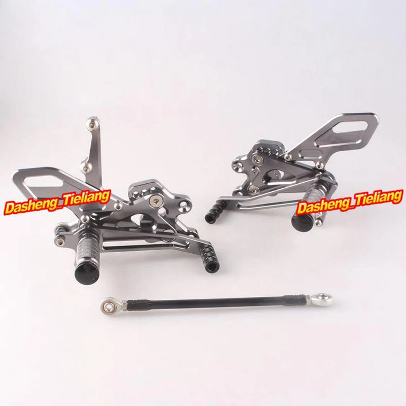 2Pcs Motorbike Adjustable Rearset Rear Set Footpegs Foot Rest Peg For Kawasaki ZX10R 2004 2005 / ZX-10R 04 05