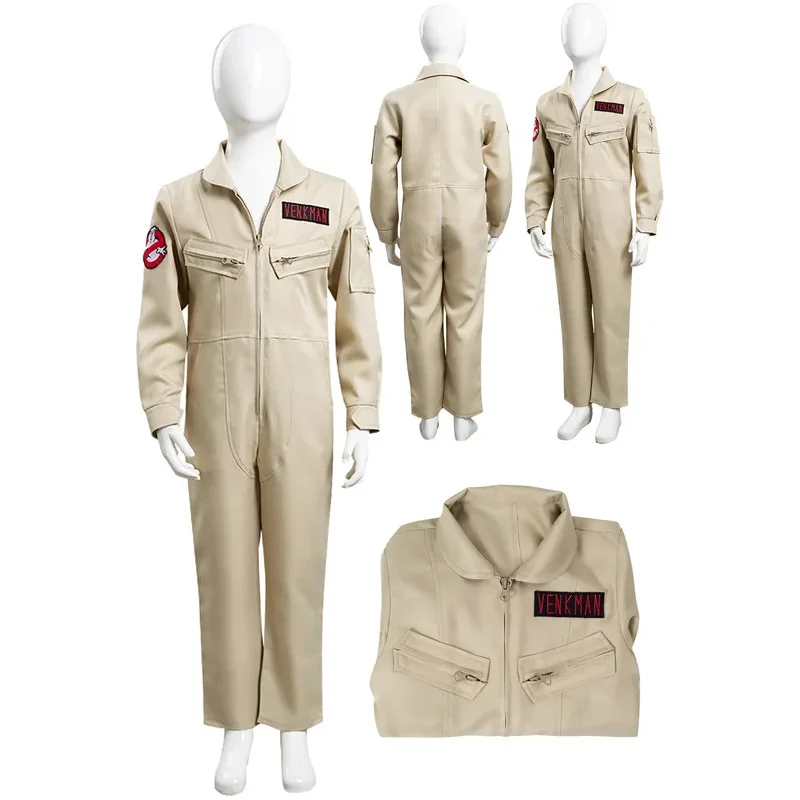 qa156 بيتر فينكمان للأطفال والأولاد والبنات بذلة خيالية 1984 فيلم شبح كوسبلاي منتهكي زي تمويه الطفل فانتازيا خارج