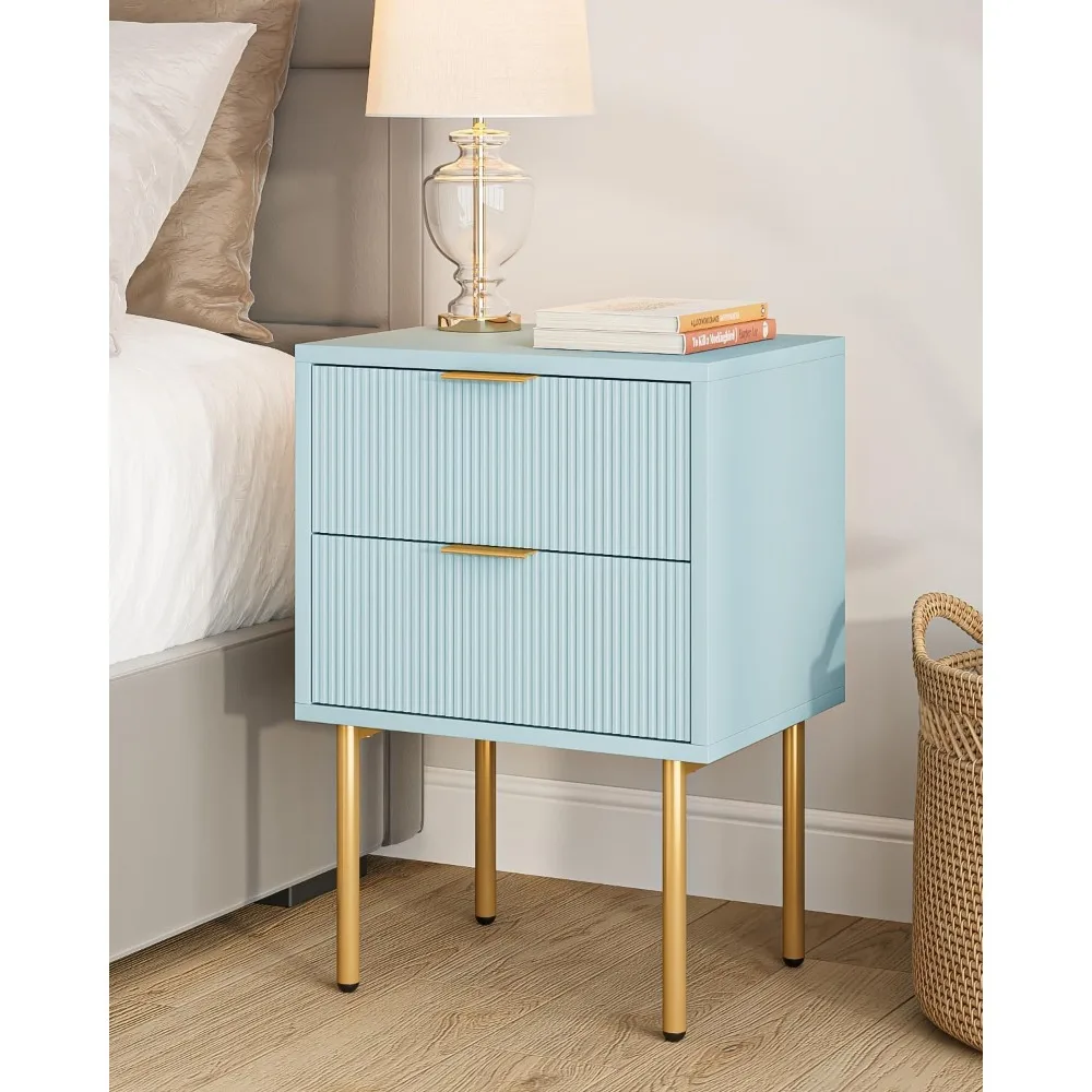 

Night Stand,Mid-Century Modern Bedside Table with 2 Storage Drawer,Small Frame Side End Table for Bedroom,Living Room